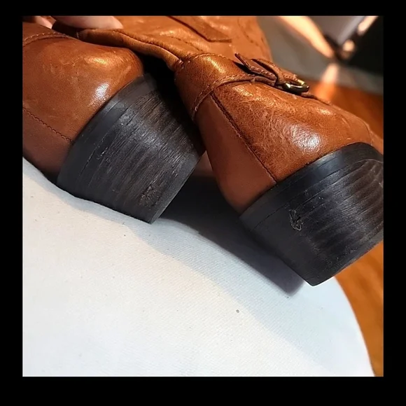 Franco Sarto women's waco brown leather upper western ankle boots booties 8.5 - Picture 11 of 11